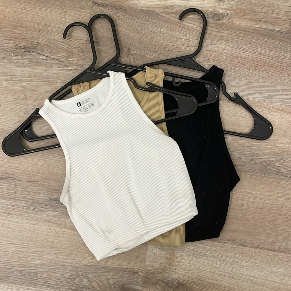 3 shirt set - size small crop top